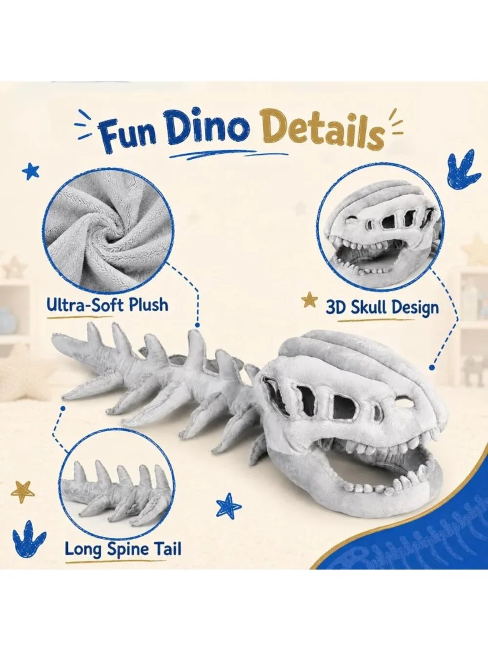 Dinosaur Skeleton Costume for Kids 5-7 | Fun Dino Dress-Up & Toys 3-5